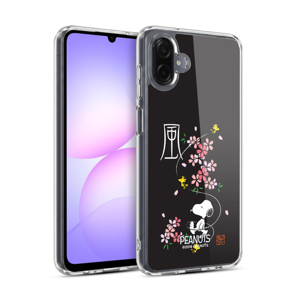 Peanuts Oriental Snoopy Cherry Blossoms Soft Gel Case for Samsung Galaxy A07 4G