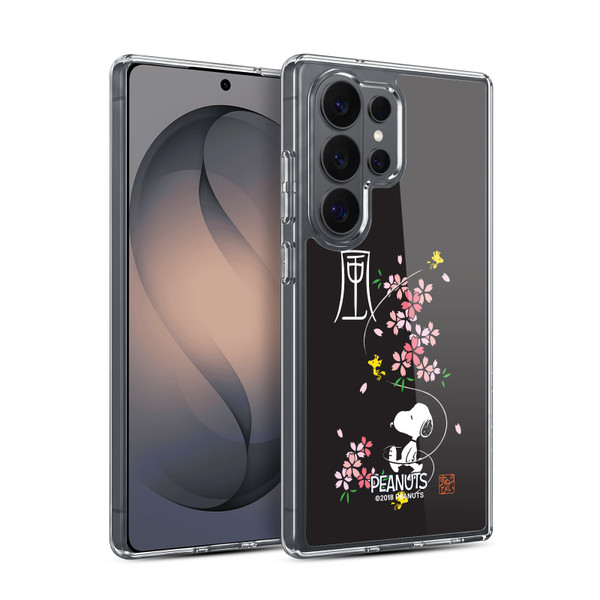 Peanuts Oriental Snoopy Cherry Blossoms Soft Gel Case for Samsung Galaxy S26 Ultra