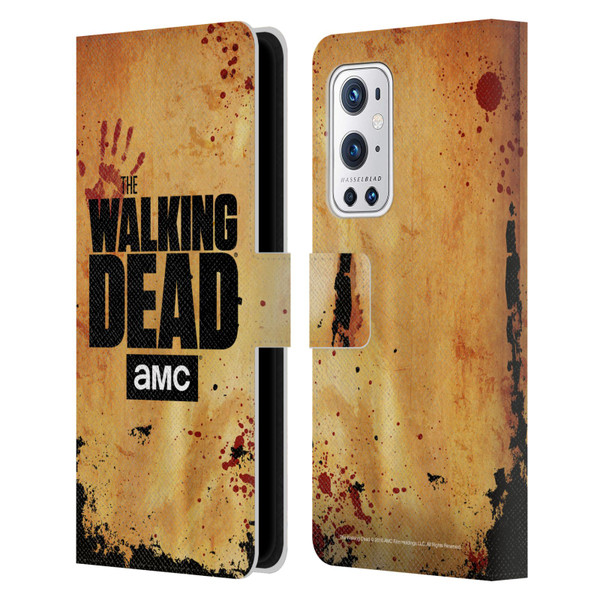 AMC The Walking Dead Logo Stacked Leather Book Wallet Case Cover For OnePlus 9 Pro