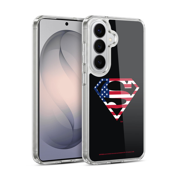 Superman DC Comics Logos U.S. Flag 2 Soft Gel Case for Samsung Galaxy S26