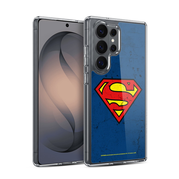 Superman DC Comics Logos Distressed Look Soft Gel Case for Samsung Galaxy S26 Ultra