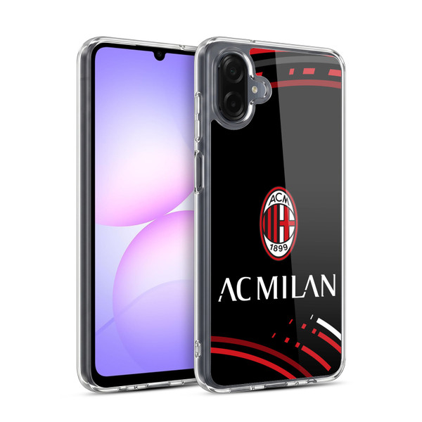 AC Milan Crest Patterns Curved Soft Gel Case for Samsung Galaxy A07 4G