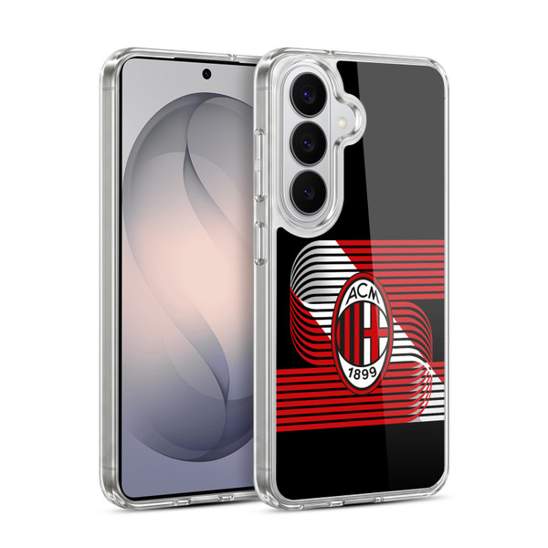 AC Milan Crest Patterns Diagonal Soft Gel Case for Samsung Galaxy S26