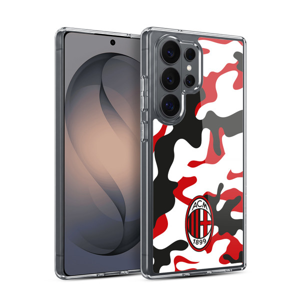 AC Milan Crest Patterns Camouflage Soft Gel Case for Samsung Galaxy S26 Ultra