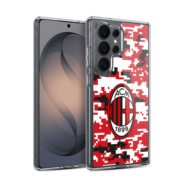 AC Milan Crest Patterns Digital Camouflage Soft Gel Case for Samsung Galaxy S26 Ultra