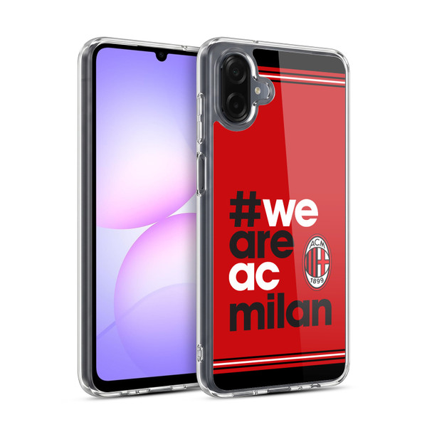 AC Milan Crest Stripes Soft Gel Case for Samsung Galaxy A07 4G