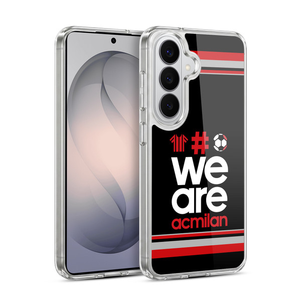 AC Milan Crest Stripes 2 Soft Gel Case for Samsung Galaxy S26 Plus