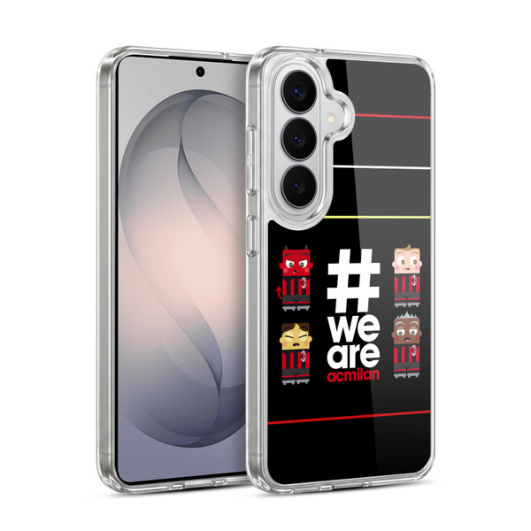 AC Milan Crest Stripes 3 Soft Gel Case for Samsung Galaxy S26 Plus