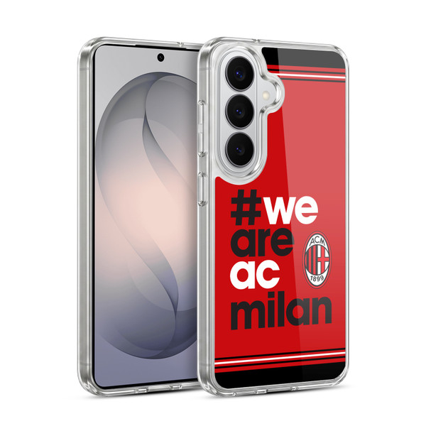 AC Milan Crest Stripes Soft Gel Case for Samsung Galaxy S26 Plus