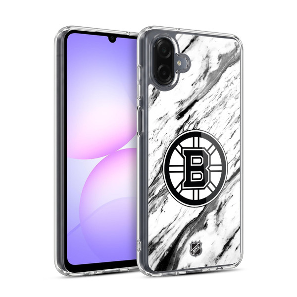 NHL Boston Bruins Marble Soft Gel Case for Samsung Galaxy A07 4G