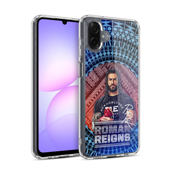 WWE Roman Reigns Tribal Pattern Soft Gel Case for Samsung Galaxy A07 4G