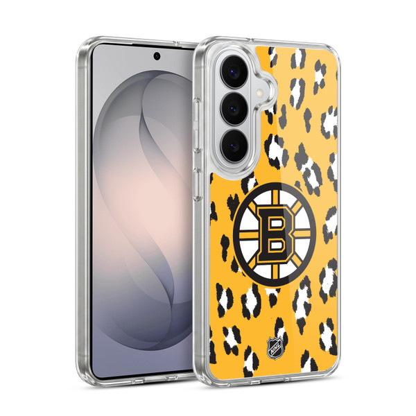 NHL Boston Bruins Leopard Pattern Soft Gel Case for Samsung Galaxy S26