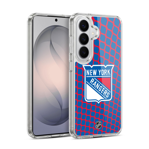 NHL New York Rangers Net Pattern Soft Gel Case for Samsung Galaxy S26