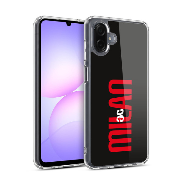 AC Milan Graphics Vertical Typography Soft Gel Case for Samsung Galaxy A07 4G