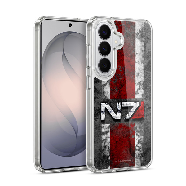 EA Bioware Mass Effect Graphics N7 Logo Distressed Soft Gel Case for Samsung Galaxy S26
