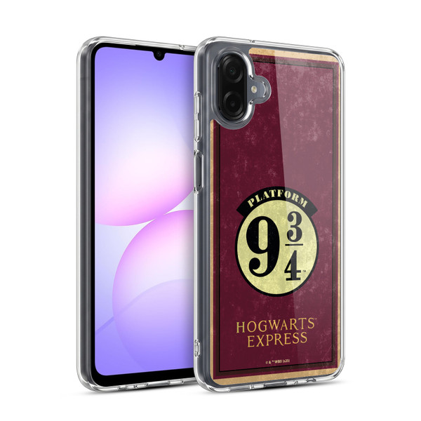 Harry Potter Locations Typography Platform 9 3/4 Soft Gel Case for Samsung Galaxy A07 4G