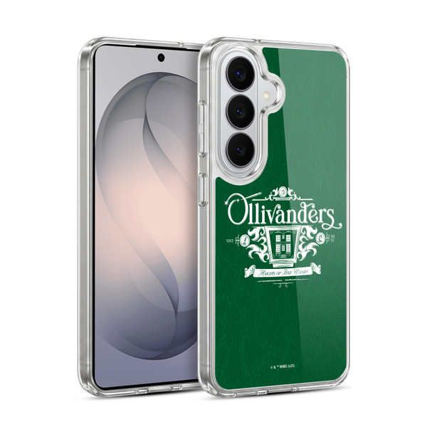 Harry Potter Locations Typography Ollivanders Soft Gel Case for Samsung Galaxy S26 Plus