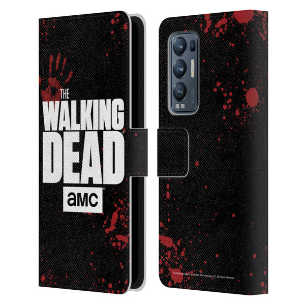 AMC The Walking Dead Logo Black Leather Book Wallet Case Cover For OPPO Find X3 Neo / Reno5 Pro+ 5G