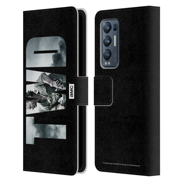 AMC The Walking Dead Logo Landscape Leather Book Wallet Case Cover For OPPO Find X3 Neo / Reno5 Pro+ 5G