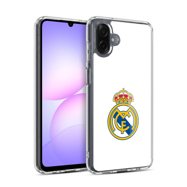 Real Madrid CF Origin Plain Logo White Soft Gel Case for Samsung Galaxy A07 4G