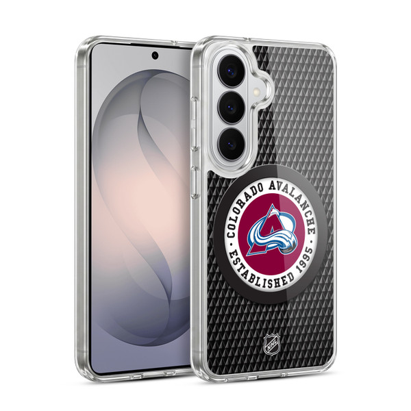 NHL Colorado Avalanche Puck Texture Soft Gel Case for Samsung Galaxy S26 Plus