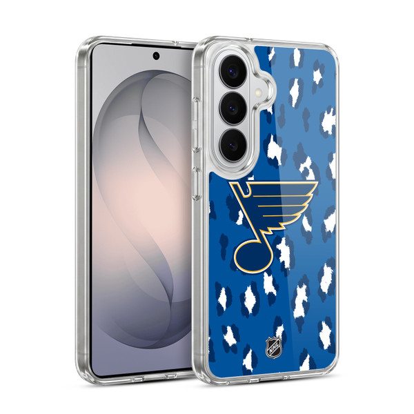NHL St Louis Blues Leopard Pattern Soft Gel Case for Samsung Galaxy S26
