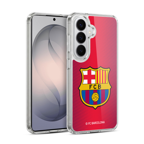 FC Barcelona Crest Halftone Soft Gel Case for Samsung Galaxy S26