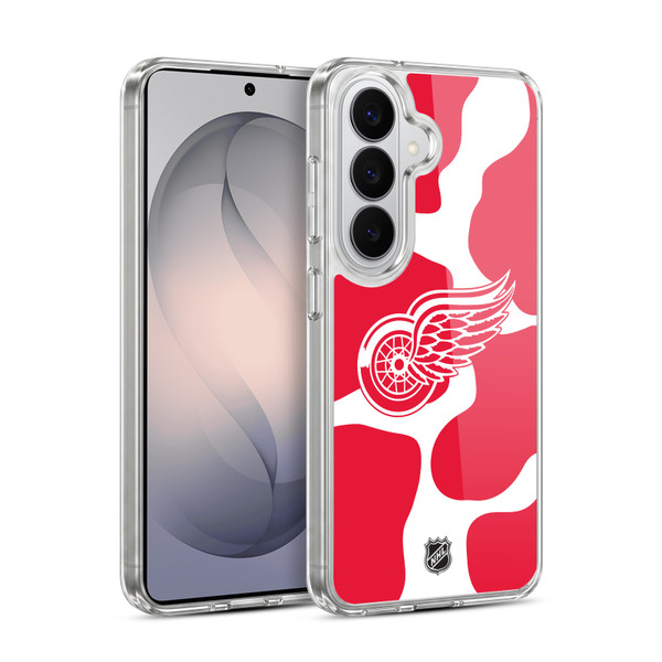 NHL Detroit Red Wings Cow Pattern Soft Gel Case for Samsung Galaxy S26