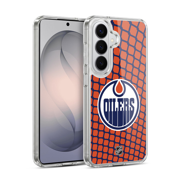 NHL Edmonton Oilers Net Pattern Soft Gel Case for Samsung Galaxy S26 Plus