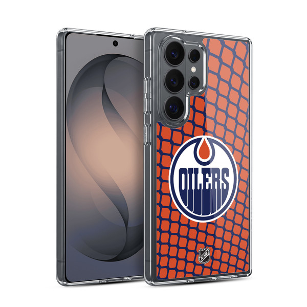 NHL Edmonton Oilers Net Pattern Soft Gel Case for Samsung Galaxy S26 Ultra