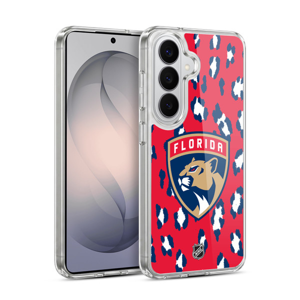 NHL Florida Panthers Leopard Pattern Soft Gel Case for Samsung Galaxy S26
