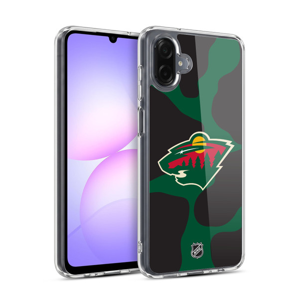 NHL Minnesota Wild Cow Pattern Soft Gel Case for Samsung Galaxy A07 4G