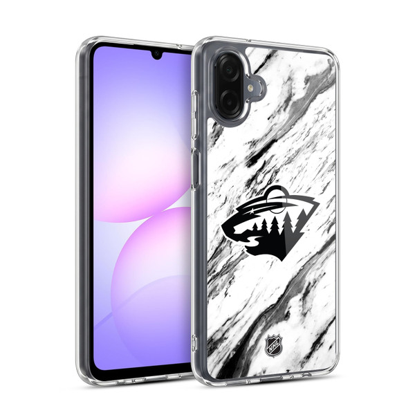 NHL Minnesota Wild Marble Soft Gel Case for Samsung Galaxy A07 4G