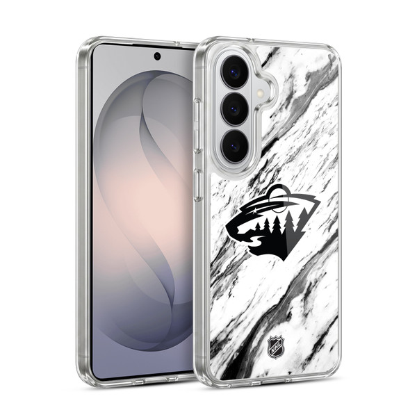 NHL Minnesota Wild Marble Soft Gel Case for Samsung Galaxy S26