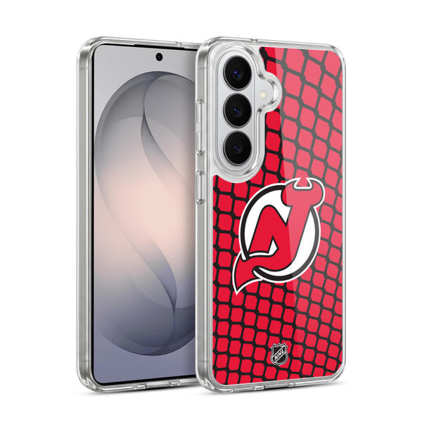 NHL New Jersey Devils Net Pattern Soft Gel Case for Samsung Galaxy S26 Plus