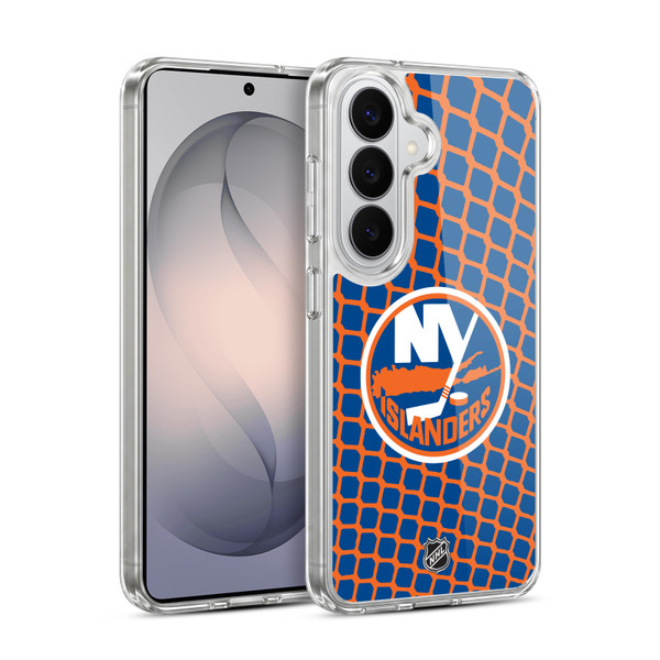 NHL New York Islanders Net Pattern Soft Gel Case for Samsung Galaxy S26 Plus