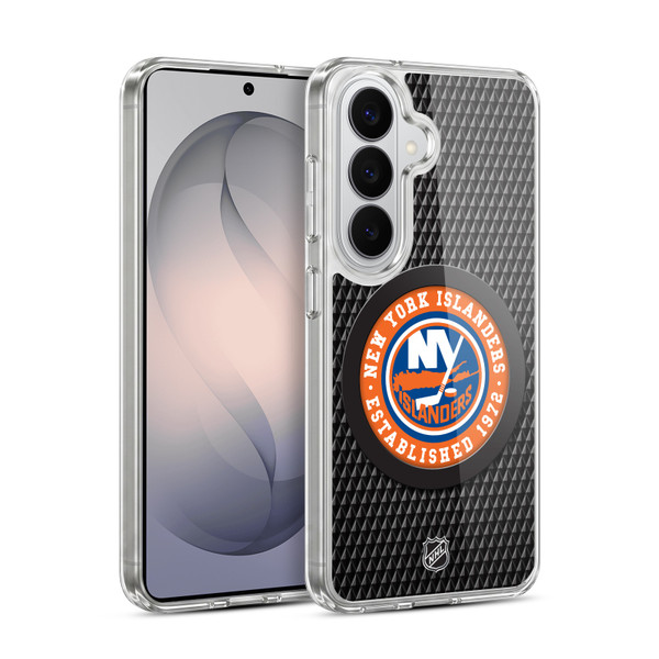 NHL New York Islanders Puck Texture Soft Gel Case for Samsung Galaxy S26 Plus