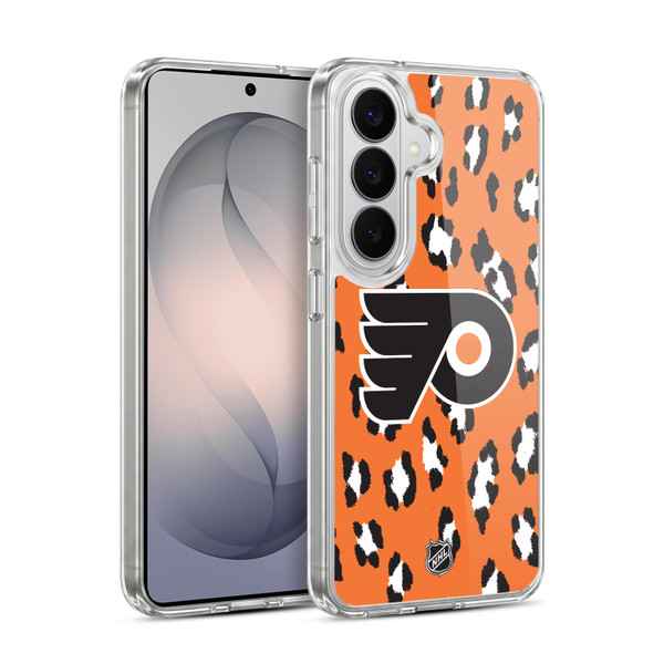 NHL Philadelphia Flyers Leopard Pattern Soft Gel Case for Samsung Galaxy S26 Plus