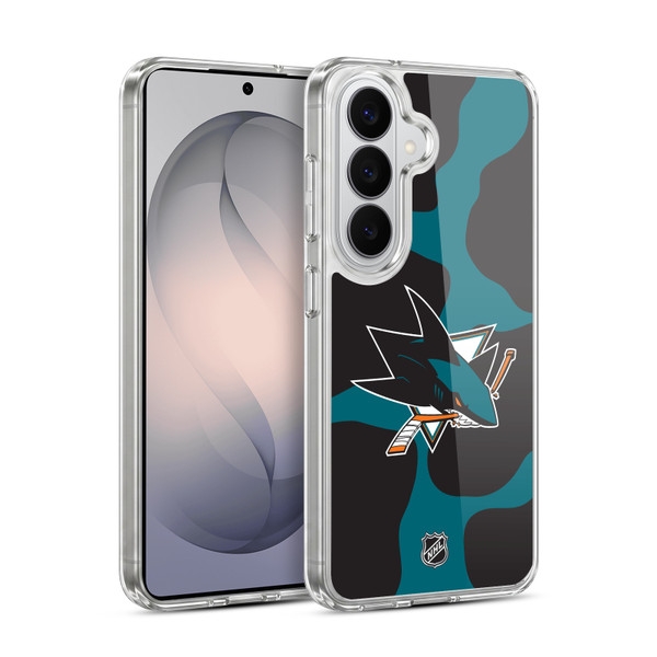 NHL San Jose Sharks Cow Pattern Soft Gel Case for Samsung Galaxy S26 Plus
