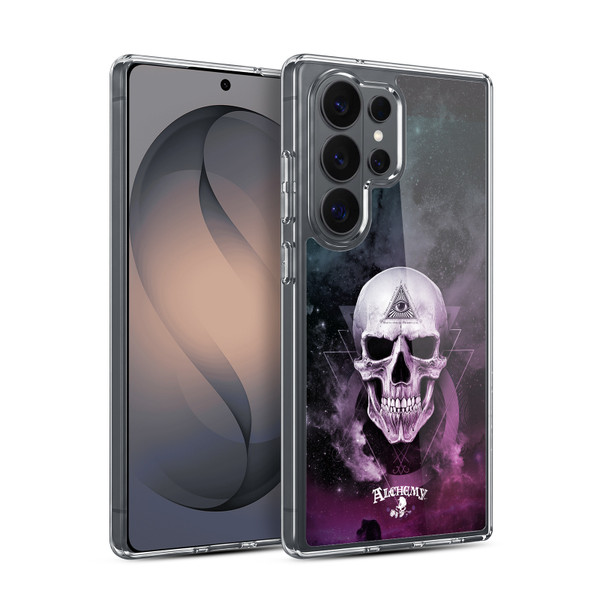 Alchemy Gothic Skull The Void Geometric Soft Gel Case for Samsung Galaxy S26 Ultra