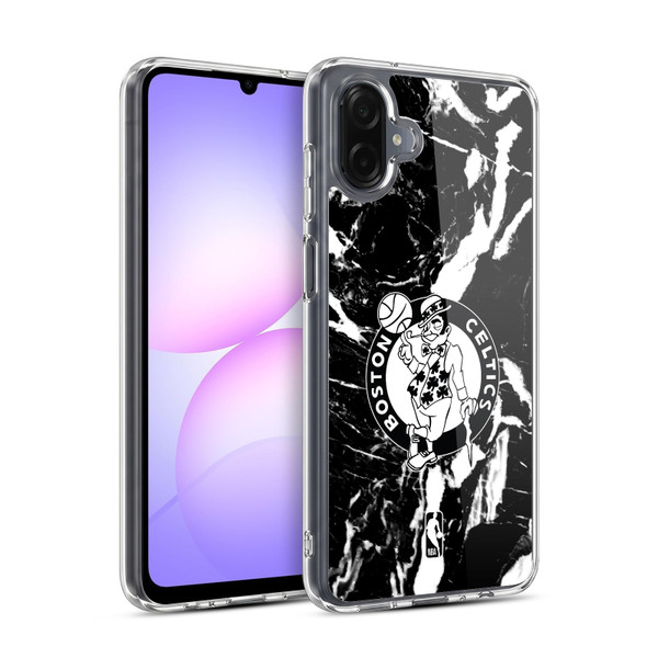 NBA Boston Celtics Black Marble Soft Gel Case for Samsung Galaxy A07 4G