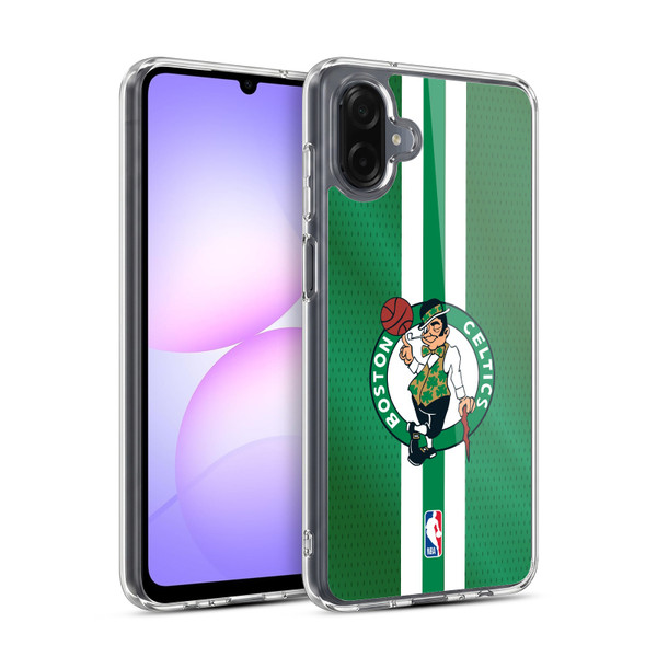 NBA Boston Celtics Stripes Soft Gel Case for Samsung Galaxy A07 4G