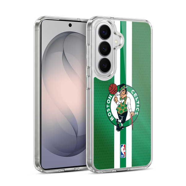 NBA Boston Celtics Stripes Soft Gel Case for Samsung Galaxy S26