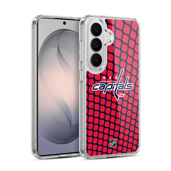 NHL Washington Capitals Net Pattern Soft Gel Case for Samsung Galaxy S26 Plus