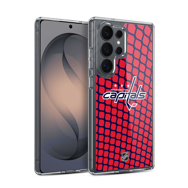 NHL Washington Capitals Net Pattern Soft Gel Case for Samsung Galaxy S26 Ultra