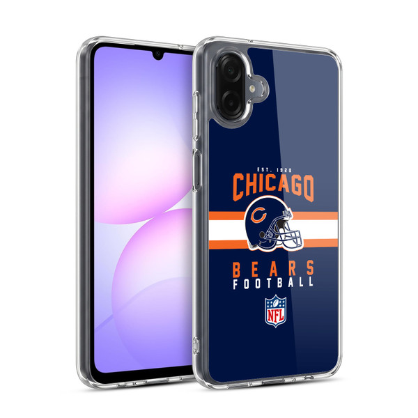 NFL Chicago Bears Graphics Helmet Typography Soft Gel Case for Samsung Galaxy A07 4G