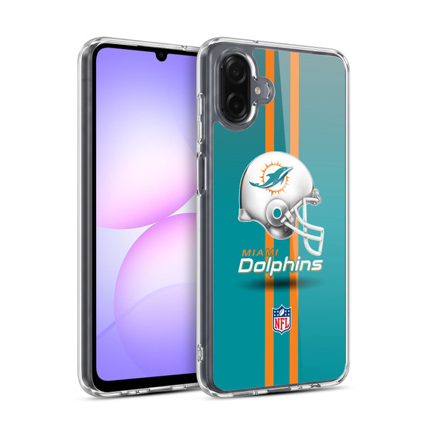 NFL Miami Dolphins Logo Helmet Soft Gel Case for Samsung Galaxy A07 4G