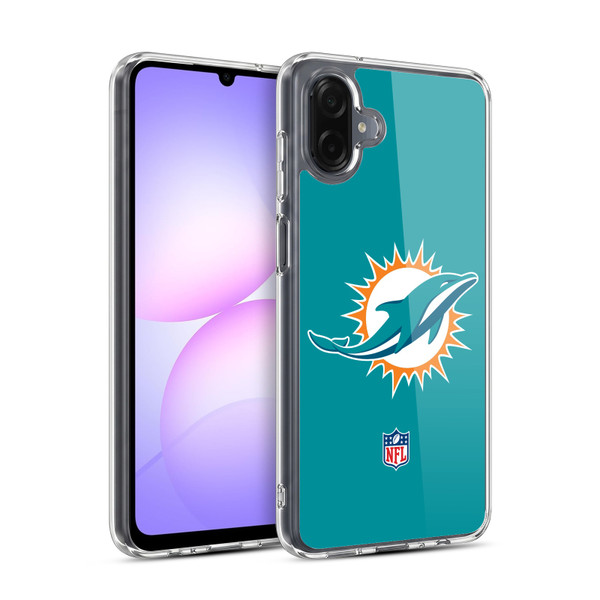 NFL Miami Dolphins Logo Plain Soft Gel Case for Samsung Galaxy A07 4G