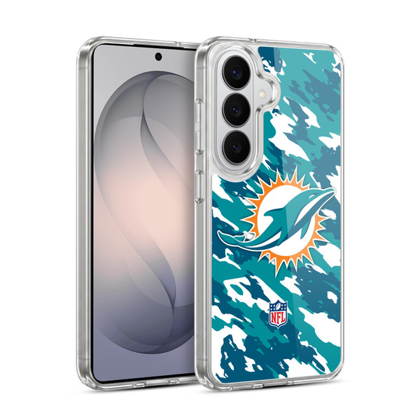 NFL Miami Dolphins Logo Camou Soft Gel Case for Samsung Galaxy S26 Plus