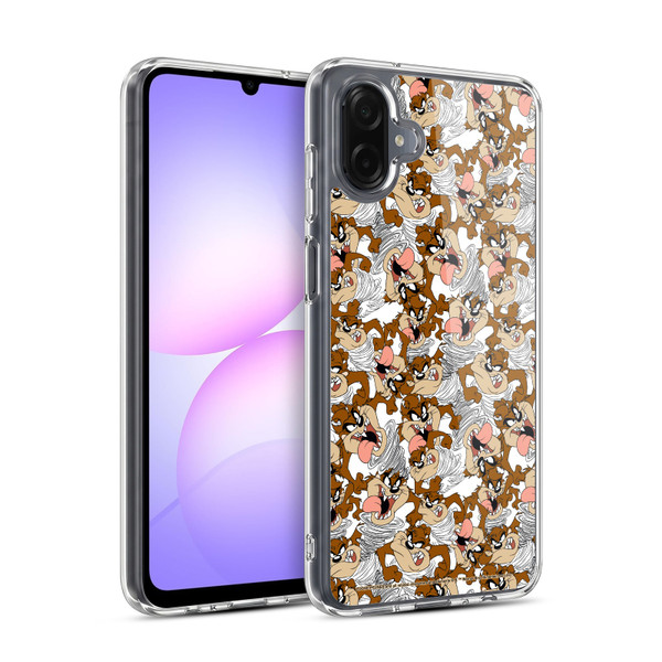 Looney Tunes Patterns Tasmanian Devil Soft Gel Case for Samsung Galaxy A07 4G